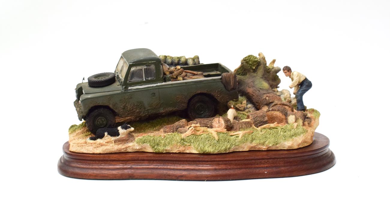 Lot 25 - Border Fine Arts 'Clearing the Way' (2006 Land Rover), model No. B0945 by Ray Ayres, limited...