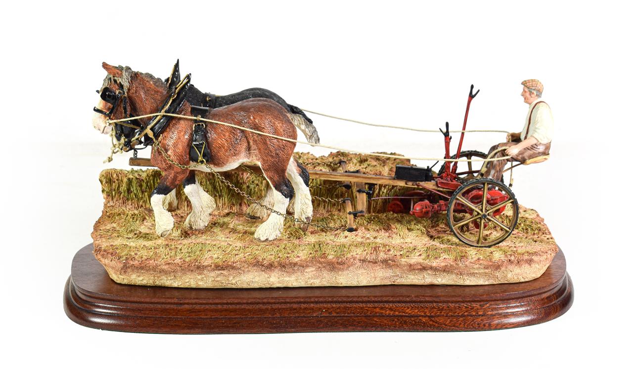 Lot 39 - Border Fine Arts 'Hay Cutting Starts Today' (Standard Edition), model No. B0405A by Ray Ayres,...