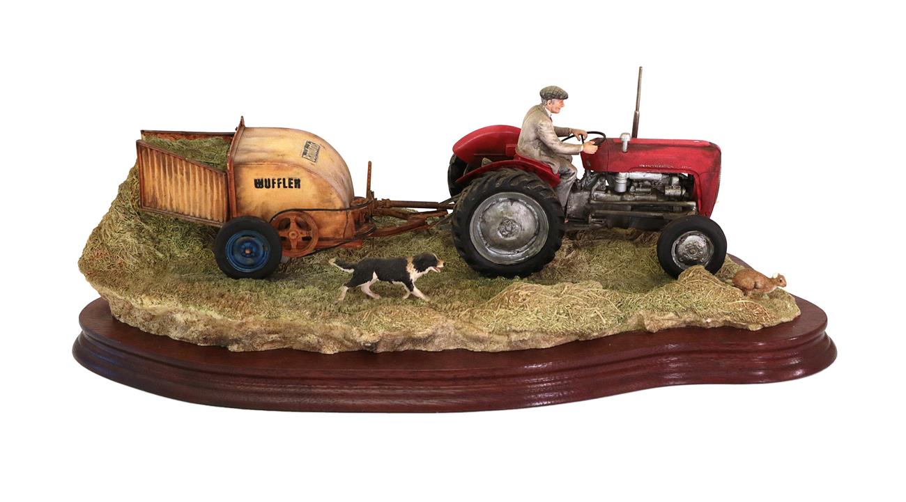 Lot 41 - Border Fine Arts 'Hay Turning' (Massey Ferguson Tractor and Wuffler), model No. JH110 by Ray Ayres