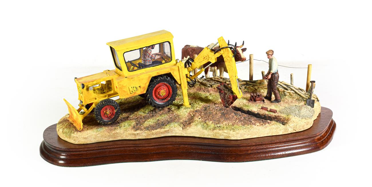 Lot 49 - Border Fine Arts 'Laying the Clays' (Farmer laying land drains, Ayrshire cows), model No. B0535...