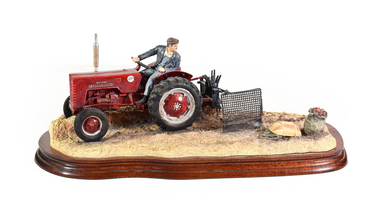 Lot 53 - Border Fine Arts 'Lifting the Pinks' (International B250 Tractor), model No. B0219 by Ray...
