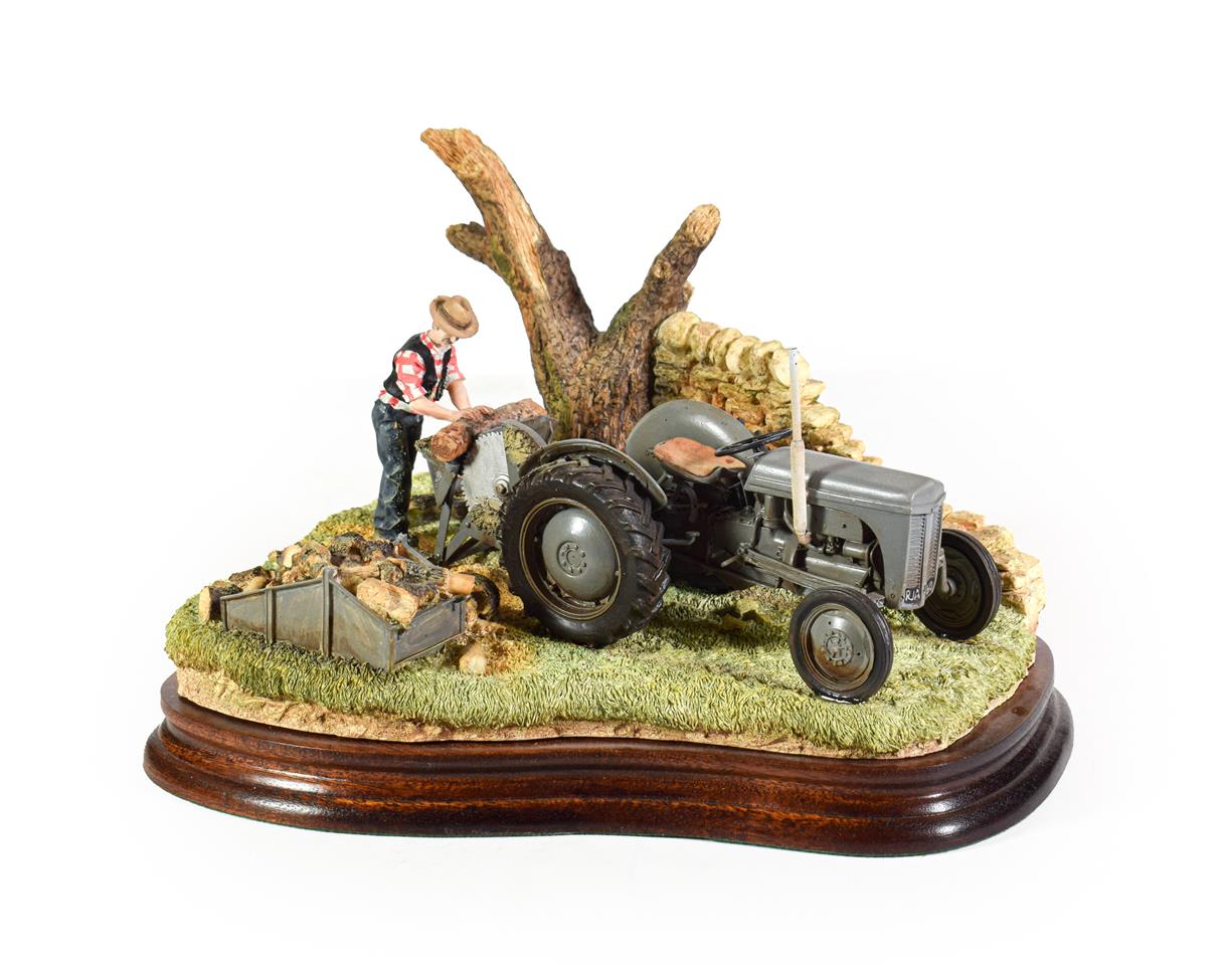 Lot 55 - Border Fine Arts 'Logs for Sale' (Grey Fergie), model No. B1383 by Ray Ayres, limited edition...