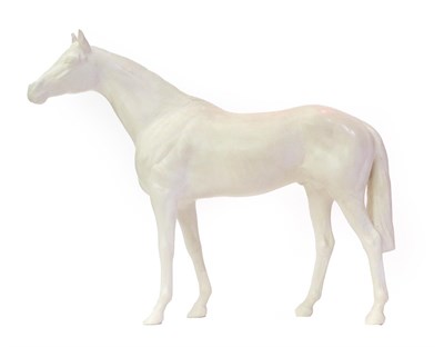 Lot 116 - Beswick Large Racehorse, model No. 1564, opaque gloss, together with a white matt example (2) (a.f)