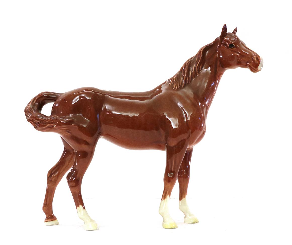 Lot 119 - Beswick Swish Tail Horse, First Version, model No. 1182, Chestnut gloss (a.f)