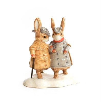 Lot 127 - Beswick Beatrix Potter 'Two Gentleman Rabbits', model No. 4210, BP-11a, with box