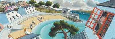 Lot 1055 - Jonathan Armigel Wade (20th/21st century)  "Weekend at Gull Cottage" Signed, inscribed verso,...