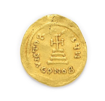 Lot 4016 - Byzantine, Heraclius, with Heraclius Constantine (610 - 641 A.D.), Gold Solidus. 4.45g, 22.9mm, 6h.