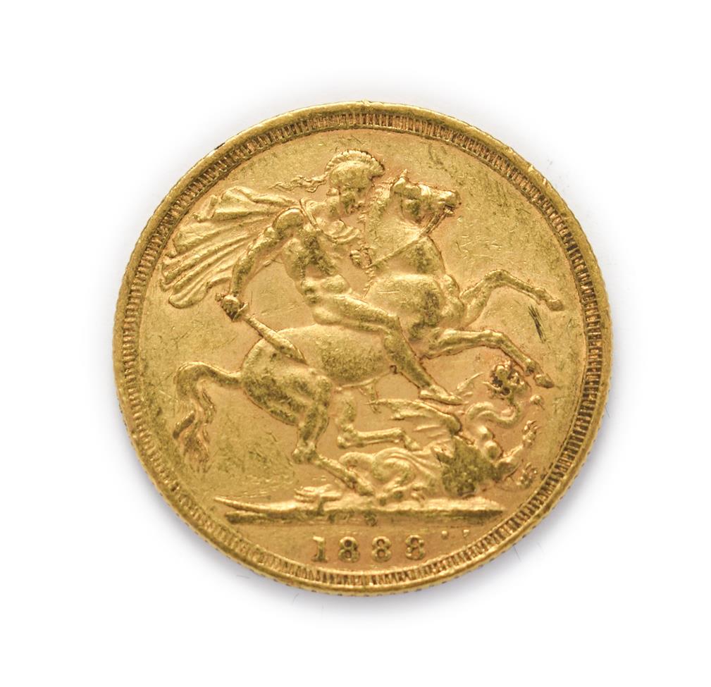 Lot 4032 - Victoria (1837 - 1901), 1888 Sydney Mint Sovereign. Obv: Crowned jubilee portrait left, J.E.B....
