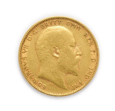 Lot 4038 - Edward VII (1901 - 1910), 1904 Sovereign. Obv: Bare head of Edward VII right, DeS. below truncation