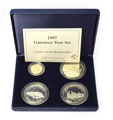 Lot 4070 - Guernsey, 1997 Silver Proof 'Castles of the British Isles' 4-Coin Set consisting of: 1997...