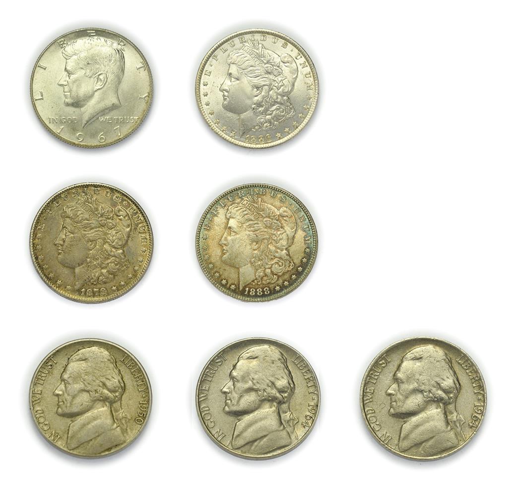 Lot 4091 - USA, 3 x ''Morgan Dollars''. named after engraver George T. Morgan consisting of: USA, 1878 San...