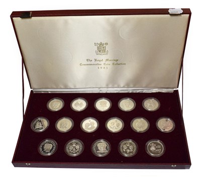 Lot 4098 - Great Britain, 1981 ''The Royal Marriage Commemorative Coin Collection'' 16-Coin Silver Proof...