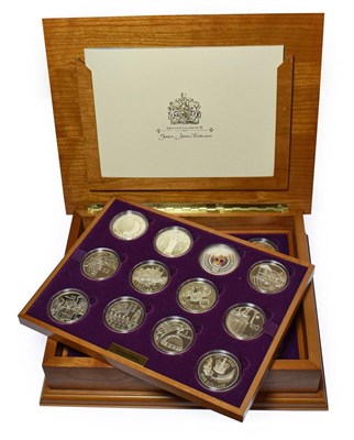 Lot 4099 - Elizabeth II, 24-Coin Silver Proof ''Golden Jubilee'' Set comprised of Great Britain, 2002...