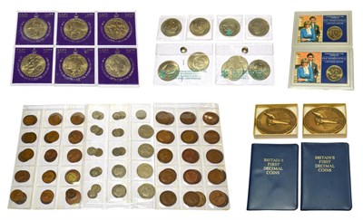 Lot 4100 - A Collection of British and World Coins consisting of: 3 x 1965 ''Churchill'' crowns, 9 x 1977...