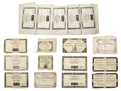 Lot 4115 - France, A Collection of 19 x First Republic Bank Notes consisting of: 1972 50 livres, 909-1443....