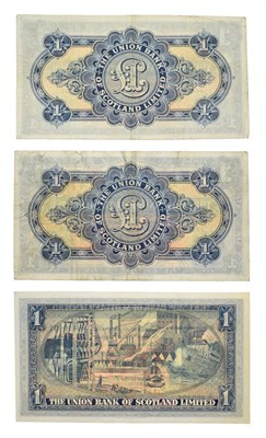 Lot 4123 - Scotland. Union Bank of Scotland Bank One Pound, J. A. Morrison signature, serial number: G/20...