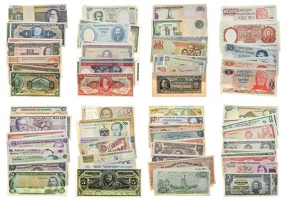 Lot 4124 - A Collection of 100 x High Grade South American Bank Notes consisting of: 15 x Argentina notes,...