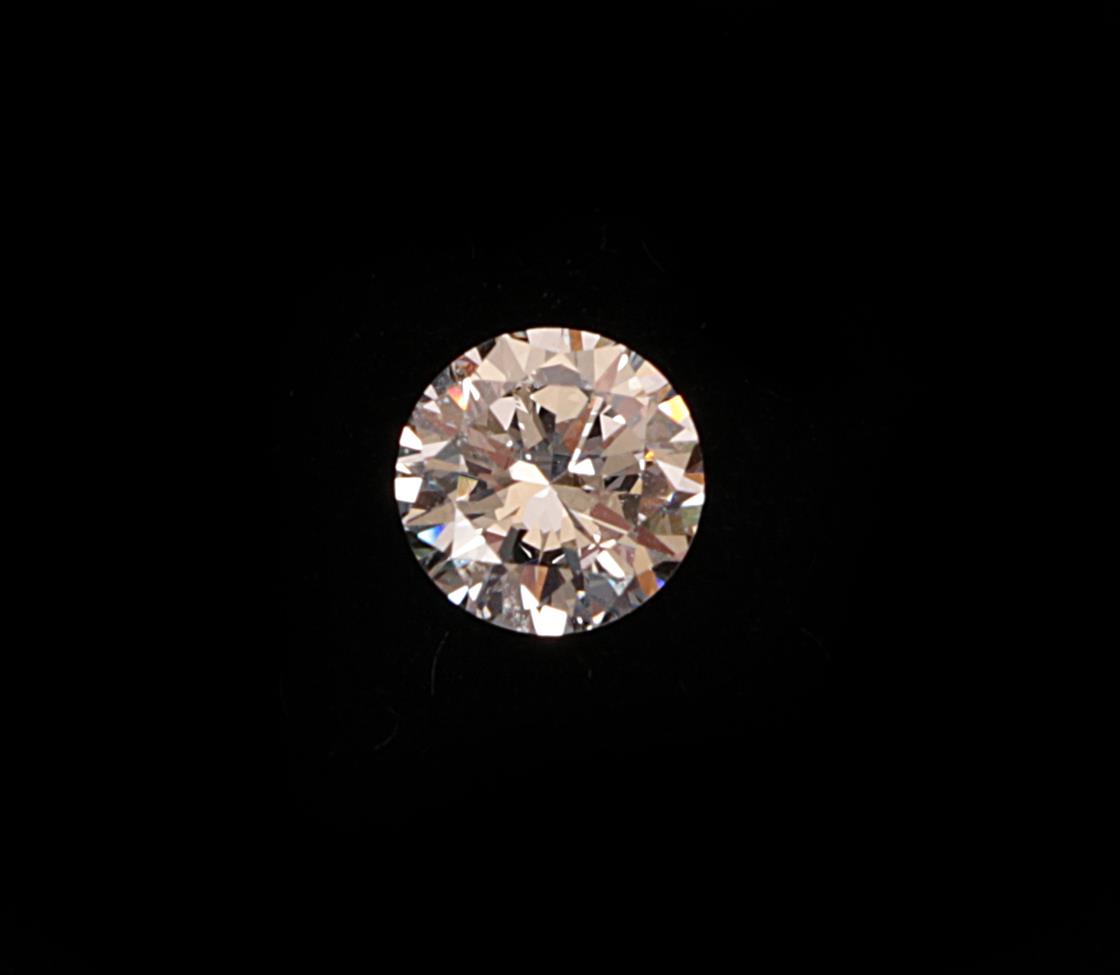 Lot 2087 - A Loose Round Brilliant Cut Diamond, weighing 1.03 carat approximately  Accompanied by an...