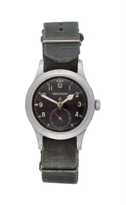 Lot 2120 - A World War II Military Wristwatch, signed Jaeger LeCoultre, known by collectors as one of...