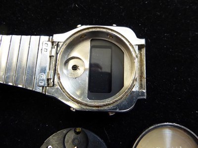 Lot 2138 - A Stainless Steel Electronic Digital Alarm Wristwatch, signed Omega, model: Memomaster, ref: ST...
