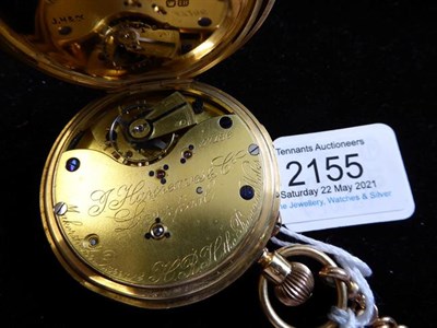 Lot 2155 - An 18 Carat Gold Full Hunter Chronograph Pocket Watch, signed J.Hargreaves & Co, Liverpool,...