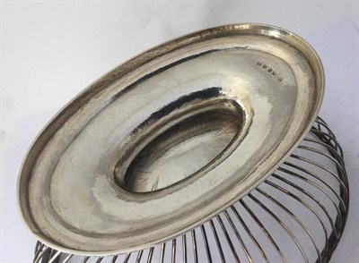 Lot 2188 - A George III Silver Basket, by Robert Hennell, London, 1794, oval and with wirework sides below...