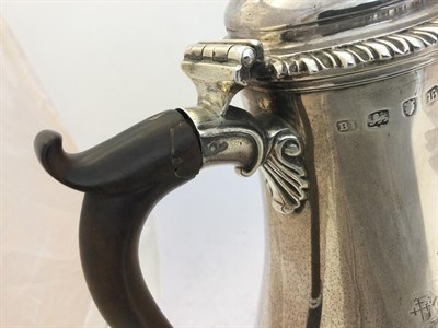 Lot 2191 - A George III Silver Coffee-Pot, Maker's Mark Rubbed, B?, Possibly BB for Benjamin Bickerton,...