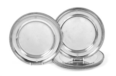 Lot 2205 - A Set of Six George III Silver Dinner-Plates, by Paul Storr, London, Four 1800 and Two 1801,...
