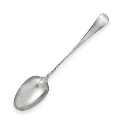 Lot 2211 - A George III Silver Hash-Spoon, Maker's Mark JJ, Possibly for James Jones, London, 1762, Hanoverian