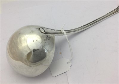 Lot 2214 - A Victorian Silver Soup-Ladle, by Samuel Hayne and Dudley Cater, London, 1858, Fiddle Thread...