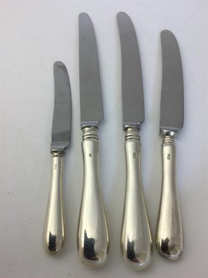 Lot 2230 - A Set of Elizabeth II Silver Knives, by William Yates Ltd.,  Sheffield,1978, 1980 and 1986, or...