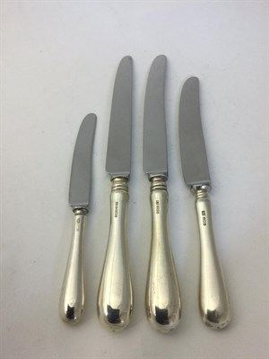 Lot 2230 - A Set of Elizabeth II Silver Knives, by William Yates Ltd.,  Sheffield,1978, 1980 and 1986, or...