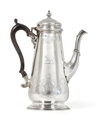 Lot 2236 - A Victorian Silver Coffee-Pot, by J. Wrangham and William Moulson, London, 1837, in the...