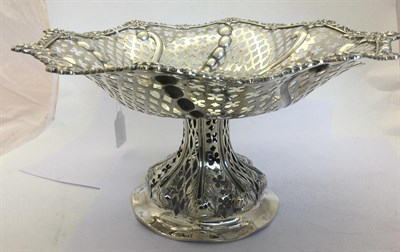 Lot 2241 - A Victorian Silver Dessert-Stand, by Beare Falcke, London, 1871, shaped circular and with...