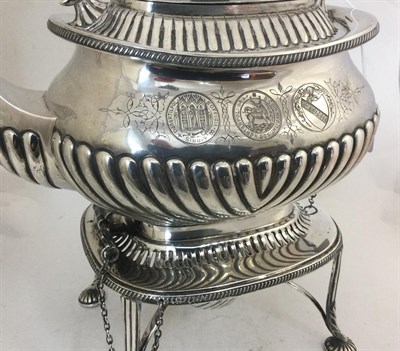Lot 2257 - An Edward VII Silver Kettle, Stand and Lamp, by William Hutton and Sons, London, 1902, the...