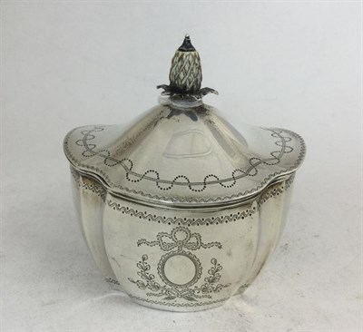 Lot 2261 - An Edward VII Silver Tea-Caddy, by Thomas Bradbury and Sons, London, 1901, tapering shaped...