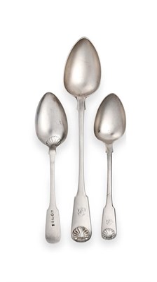 Lot 2266 - A Pair of George IV Provincial Silver Basting-Spoons and a Set of Six George IV Provincial...