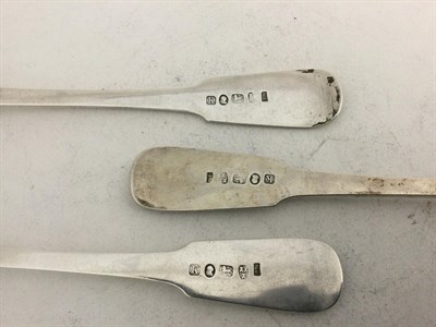 Lot 2266 - A Pair of George IV Provincial Silver Basting-Spoons and a Set of Six George IV Provincial...