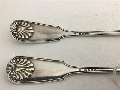 Lot 2267 - A Pair of William IV Silver Salad-Servers, by Joseph and Albert Savory, London, 1836, Fiddle,...
