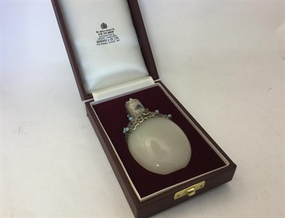 Lot 2277 - A Silver-Mounted White Jade Scent-Bottle, Possibly Chinese and with Later European Mounts,...
