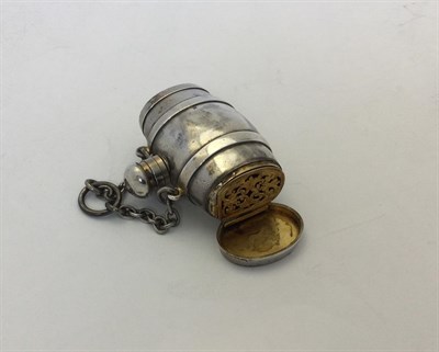 Lot 2281 - A Victorian Silver Scent-Bottle cum Vinaigrette and Pill-Box, by Sampson Mordan and Co, London,...
