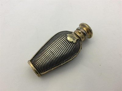 Lot 2283 - A Victorian Parcel-Gilt Silver-Mounted Glass Scent-Bottle, Apparently Unmarked, Late Half 19th...