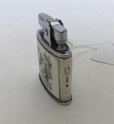 Lot 2287 - A George VI or Elizabeth II Silver and Enamel Mounted Cigarette-Lighter, The Silver Mounts by Henry