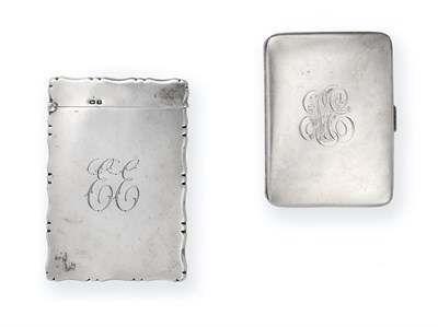 Lot 2292 - A George V Silver Card-Case and a George V Silver Cigarette-Case, The First by Henry Matthews,...