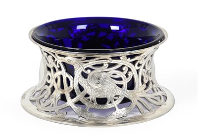 Lot 2371 - A George V Irish Silver Dish-Ring, by Wakely and Wheeler, Dublin, 1911, of typical spool shape, the
