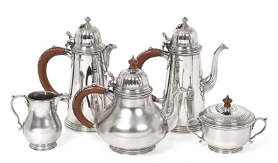 Lot 2375 - An Elizabeth II Five-Piece Silver Tea and Coffee-Service, by Richard Comyns, London, 1965, each...
