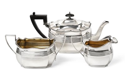 Lot 2381 - A Three-Piece Edward VII Silver Tea-Service, by James Dixon and Sons, Sheffield, 1902 and 1903,...