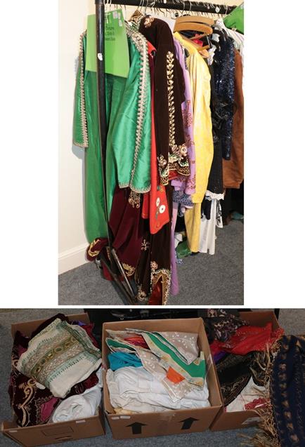 Lot 1011 - Assorted Eastern robes, Indian saris, robes and obi's (some original and others dress maker...