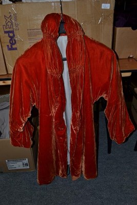 Lot 1059 - Assorted costume and theatrical costume, including a grey mink double breasted coat, a brown...