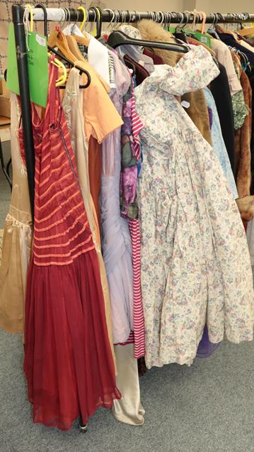 Lot 1061 - Assorted ladies mid 20th century evening wear and other costume (part rail)